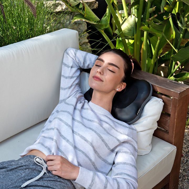 Rechargeable Shiatsu Back and Neck Massager Pillow with Heat