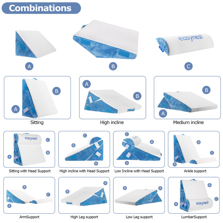 EASYNEST Bed Wedge Pillow
